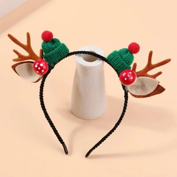 ? Awesome Antler Mushroom Shroom Santa Hat Whimsical Headband Headdress ? Amazon.com : MOSTORY Handmade White Antler Headband Woodland  main image 2